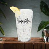 Modernes Drehbuch Godmutter etablierte Datum Glass Glas