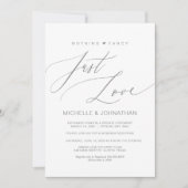 Modernes Drehbuch, Grau, Hochzeitlicher Empfang Einladung (Vorderseite)