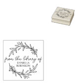 Modernes Drehbuch handgezeichnet Botanisches Buch  Gummistempel (Stempel)