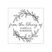 Modernes Drehbuch handgezeichnet Botanisches Buch  Gummistempel (Prägung)