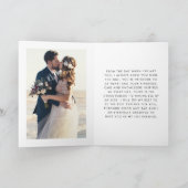 Modernes Drehbuch & Herz Seine Vows Hochzeitsbuchk Karte (Innenseite)