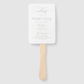 Modernes Drehbuch-Hochzeitsprogramm Fächer (Vorderseite)