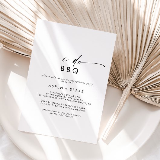 Modernes Drehbuch I GRILLEN Engagement Party Einla Einladung