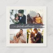 Modernes Drehbuch Instagram Wedding Fotograf Quadratische Visitenkarte (Vorderseite)