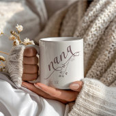 Modernes Drehbuch Jahr etabliert Kaffeetasse