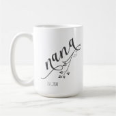 Modernes Drehbuch Jahr etabliert Kaffeetasse (Links)