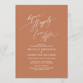 Modernes Drehbuch, Kupfer, Hochzeit-Probe-Dinner Einladung