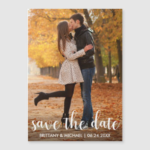 Modernes Drehbuch Magnetic Save the Date Magnetkarte
