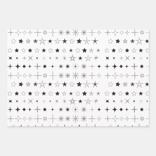 Modernes Drehbuch Minimalistisch Geschenkpapier Set (Vorderseite 3)