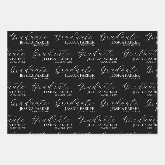 Modernes Drehbuch Minimalistisch Geschenkpapier Set (Vorderseite)