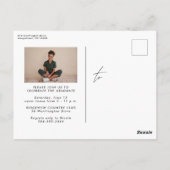 Modernes Drehbuch mit einem einfachen 2-Foto-Absch Postkarte (Rückseite)