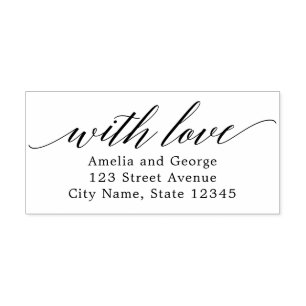 Modernes Drehbuch mit Liebe Rücksendeadresse MSC Permastempel