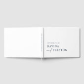 Modernes Drehbuch Modernes Minimalistisches NAVY B Gästebuch (Voll)