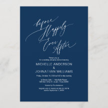 Modernes Drehbuch, Navy Blue, Hochzeit-Probe-Dinne