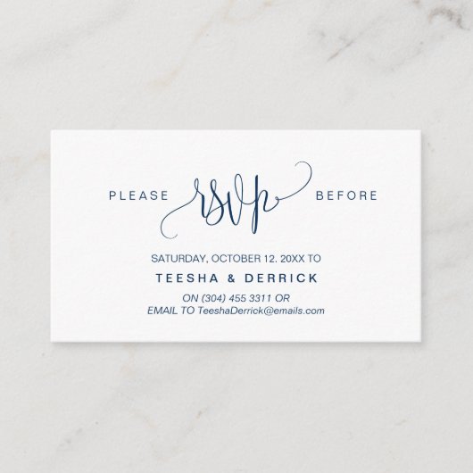 Modernes Drehbuch, Navy Blue, Party Celebration UA Begleitkarte (Vorderseite)