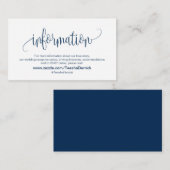 Modernes Drehbuch, Navy Blue Schriftart, unsere Ho Begleitkarte (Vorne/Hinten)
