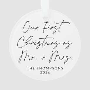 Modernes Drehbuch Neuvermählt Erste Weihnachtsdeko Ornament