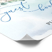 Modernes Drehbuch Niedlich Elephant Blue Gästebuch (Ecke)