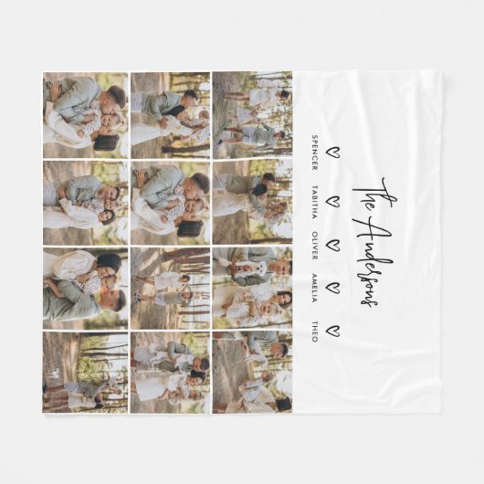 Modernes Drehbuch Personal 5 Familiengeschenk Schw Fleecedecke (Vorderseite (Horizontal))