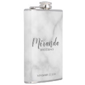 Modernes Drehbuch Personalisiert Bridesmaid-Name Flachmann (Rechts)