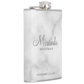 Modernes Drehbuch Personalisiert Bridesmaid-Name Flachmann (Rechts)