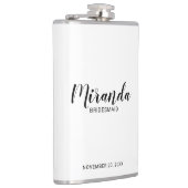 Modernes Drehbuch Personalisiert Bridesmaid-Name Flachmann (Rechts)