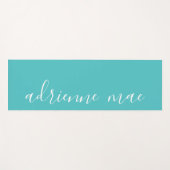 Modernes Drehbuch Personalisiert türkisfarbenes Ge Yogamatte (Vorderseite (Horizontal))