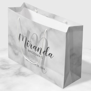 Modernes Drehbuch Personalisierte Bridesmaid-Marmo Große Geschenktüte