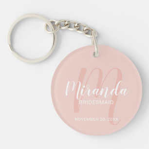 Modernes Drehbuch Personalisierter Bridesmaid-Schl Schlüsselanhänger