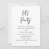 Modernes Drehbuch, Probe Dinner und Party Einladung (Vorderseite)