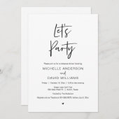 Modernes Drehbuch, Probe Dinner und Party Einladung (Vorne/Hinten)