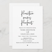 Modernes Drehbuch, Probe Dinner und Party Invitati Einladung (Vorne/Hinten)