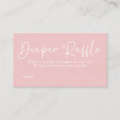Modernes Drehbuch Rosa Oh Baby Simple Diaper Raffl Begleitkarte (Vorderseite)