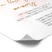 Modernes Drehbuch Rosa und Gold In liebevollen Eri Poster (Ecke)