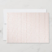 Modernes Drehbuch| Rose Gold| Urlaubsfotokarte Einladung (Rückseite)