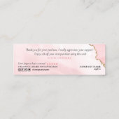 Modernes Drehbuch rot rosa Herz danke Ihnen für di Mini Visitenkarte (Rückseite)