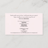 Modernes Drehbuch rot rosa Herz danke Ihnen für di Visitenkarte (Rückseite)