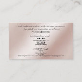 Modernes Drehbuch rot rosa Herz danke Ihnen für di Visitenkarte (Rückseite)