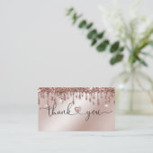 Modernes Drehbuch rot rosa Herz danke Ihnen für di Visitenkarte (Stehend Vorderseite)