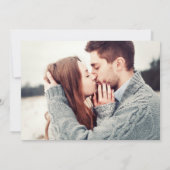 Modernes Drehbuch Rustic Kraft 2 Foto Hochzeit Einladung (Rückseite)