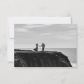 Modernes Drehbuch Save the Date, Foto auf der Rück Date (Rückseite)