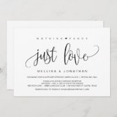 Modernes Drehbuch, Schwarz, Hochzeitsfeier Einladung (Vorne/Hinten)