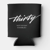 Modernes Drehbuch Schwarz-weiß 30. Geburtstag Dosenkühler (Vorderseite)