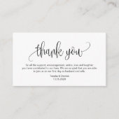 Modernes Drehbuch, Schwarzer Schriftart, Hochzeit Begleitkarte (Vorderseite)