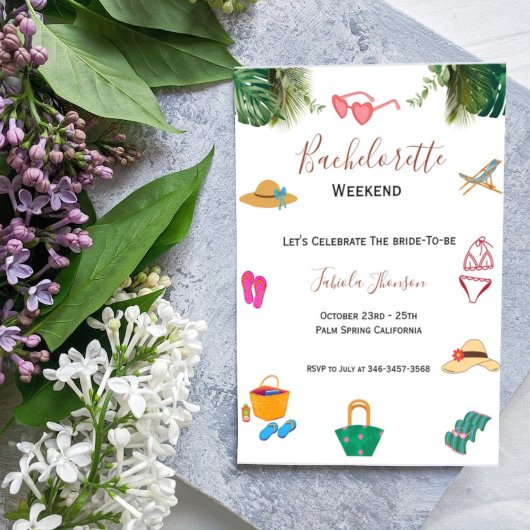 Modernes Drehbuch Sommerbachelorette Wochenende Einladung