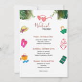 Modernes Drehbuch Sommerbachelorette Wochenende Einladung (Rückseite)