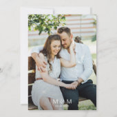 Modernes Drehbuch transparentes Foto Einladung (Rückseite)