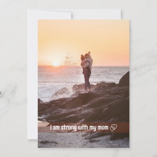 Modernes Drehbuch und Foto-Urlaubskarte Dankeskarte (Vorderseite)