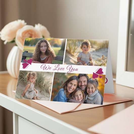 Modernes Drehbuch Vier Fotos Muttertag Karte