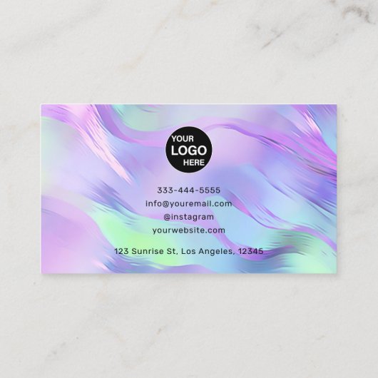 Modernes Drehbuch Visitenkarte (Rückseite)